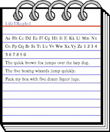 LifeTRegIn1 Regular animated font preview