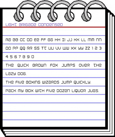 Light Brigade Condensed Condensed animated font preview Light Brigade Condensed Condensed animated font preview
