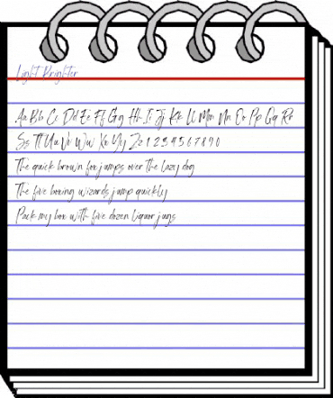 Light Brighter Regular animated font preview