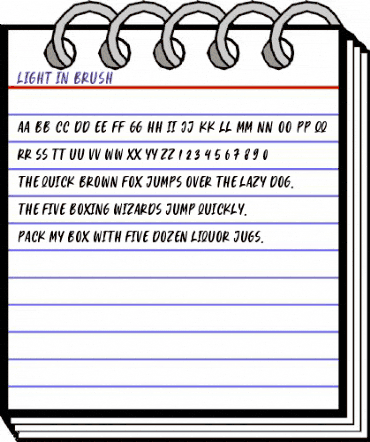 Light In Brush Regular animated font preview Light In Brush Regular animated font preview