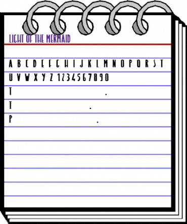 LIGHT OF THE MERMAID Regular animated font preview LIGHT OF THE MERMAID Regular animated font preview