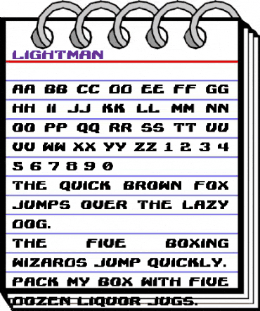 Lightman Regular animated font preview