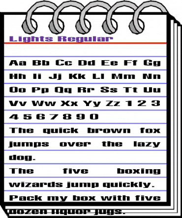 Lights Regular animated font preview