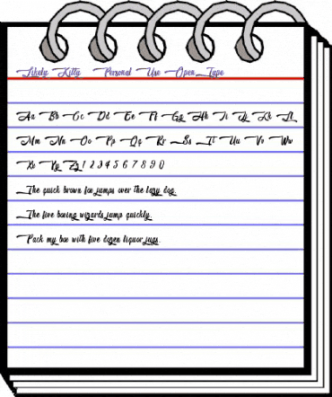 Likely Kitty - Personal Use Regular animated font preview