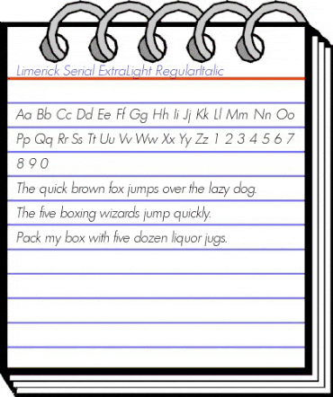 Limerick-Serial-ExtraLight RegularItalic animated font preview Limerick-Serial-ExtraLight RegularItalic animated font preview