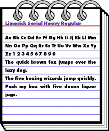 Limerick-Serial-Heavy Regular animated font preview