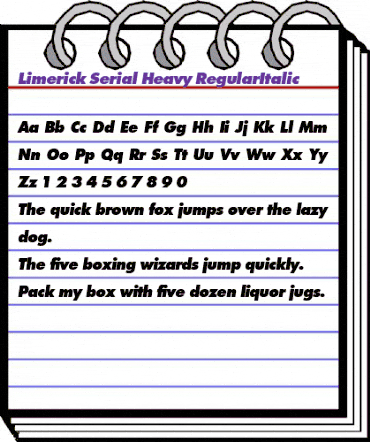 Limerick-Serial-Heavy RegularItalic animated font preview Limerick-Serial-Heavy RegularItalic animated font preview