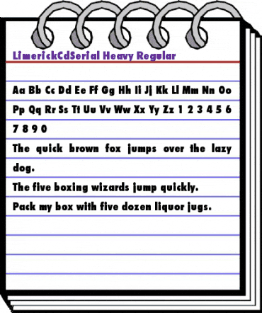 LimerickCdSerial-Heavy Regular animated font preview