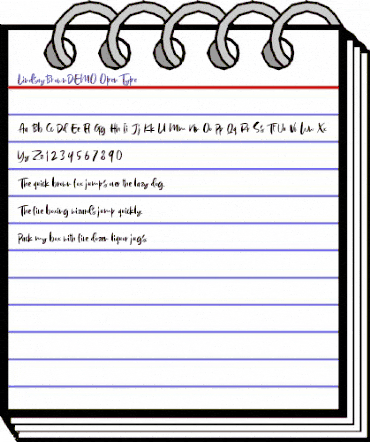 Lindsay Brown DEMO Regular animated font preview