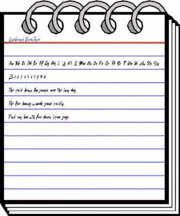 Linebrush Regular animated font preview