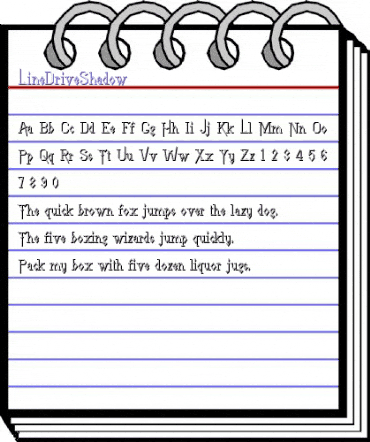 LineDriveShadow Regular animated font preview LineDriveShadow Regular animated font preview