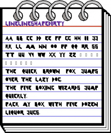 LineLineShapeDirty Medium animated font preview LineLineShapeDirty Medium animated font preview