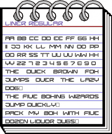 Liner Regular animated font preview