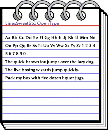 Linex Sweet Std Regular animated font preview