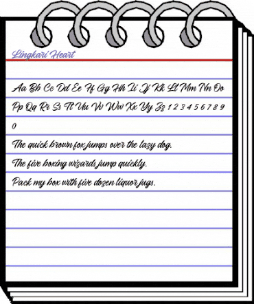 Lingkari Heart Regular animated font preview