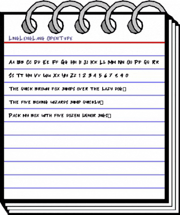 LingLengLang Regular animated font preview