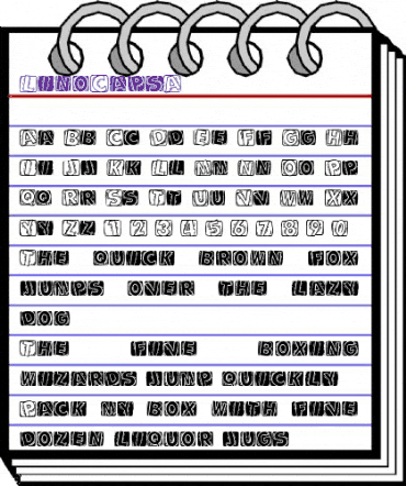 LinoCapsA Regular animated font preview