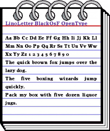 Lino Letter Black OsF animated font preview