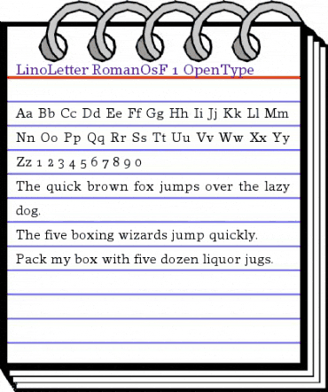 LinoLetter Roman Oldstyle Figures animated font preview