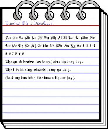 Linotext Dfr animated font preview