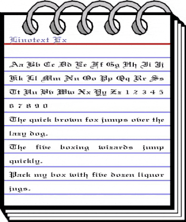 Linotext Ex Regular animated font preview