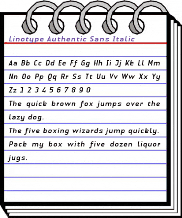 LTAuthenticSans Italic Italic animated font preview