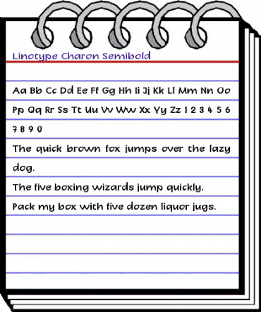 LinotypeCharon SemiBold Semibold animated font preview