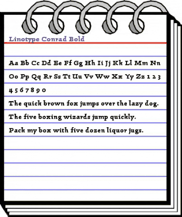 LinotypeConrad Light Bold animated font preview LinotypeConrad Light Bold animated font preview