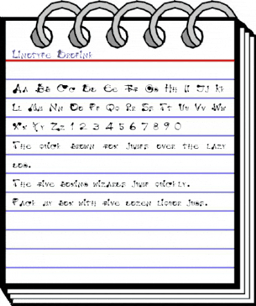 LinotypeDropink Regular animated font preview