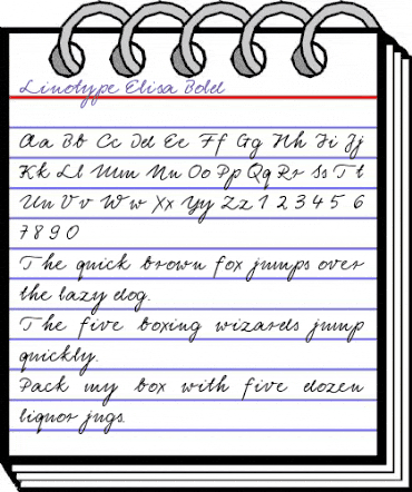 LTElisa Bold Regular animated font preview