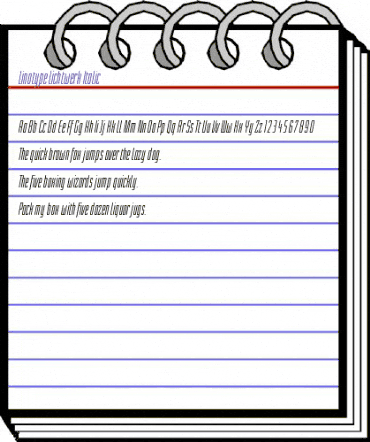 LinotypeLichtwerk Italic animated font preview