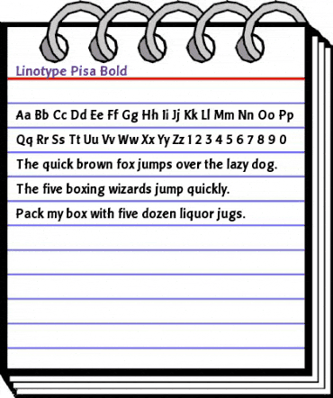 LTPisa Regular Bold animated font preview
