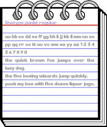 LinotypePunkt Regular animated font preview