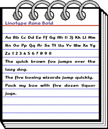 LTRana Regular Bold animated font preview