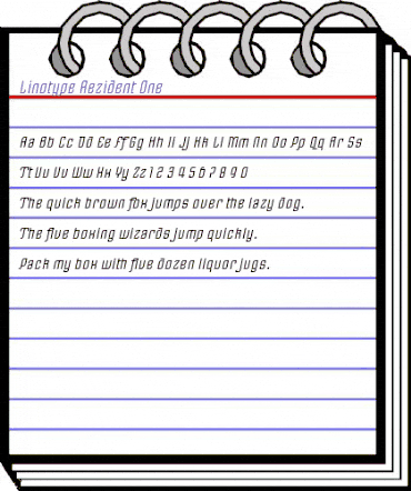 LTRezident One Regular animated font preview