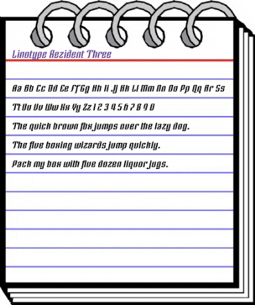 LTRezident Three Regular animated font preview LTRezident Three Regular animated font preview