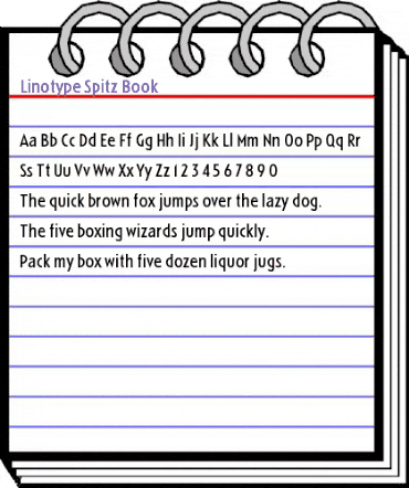 LTSpitz Book Regular animated font preview