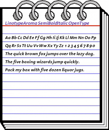 LinotypeAroma Light Regular animated font preview
