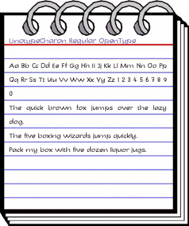 LinotypeCharon Regular animated font preview