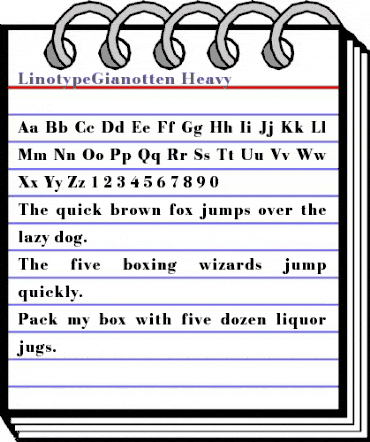 LTGianotten Regular Bold animated font preview