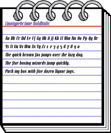 LTOctane BoldItalic animated font preview