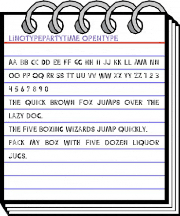 LTPartyTime Regular animated font preview