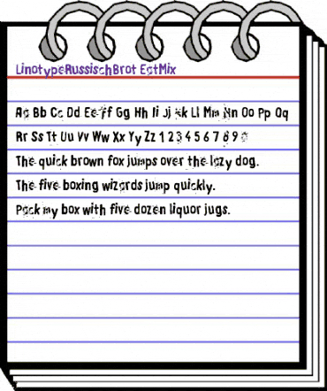 LTRussischBrot EatMix Medium animated font preview