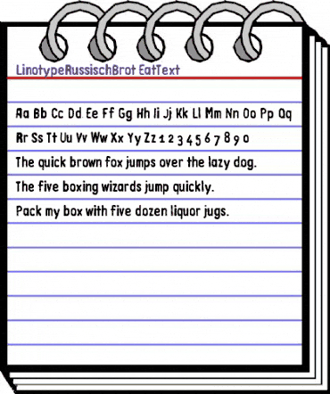 LTRussischBrot EatText Medium animated font preview