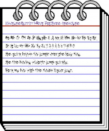 LTRussischBrot EatThree Regular animated font preview