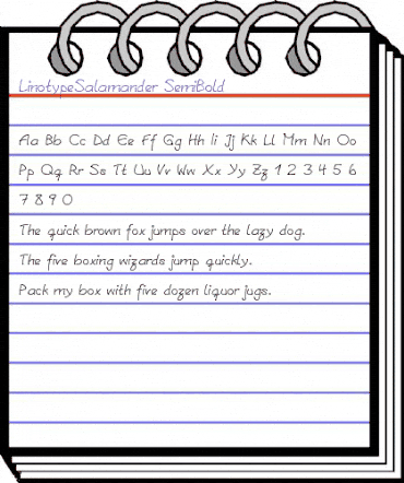 LTSalamander Regular Bold animated font preview