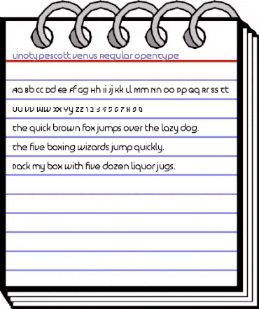 LinotypeScott Venus Regular animated font preview LinotypeScott Venus Regular animated font preview