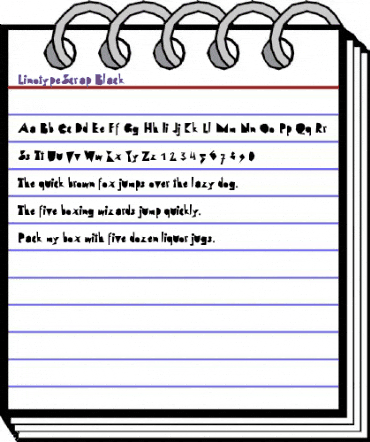 LTScrap Black Regular animated font preview