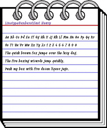 LTSunburstEast Bold animated font preview