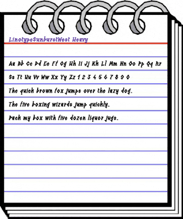 LTSunburstWest Bold animated font preview